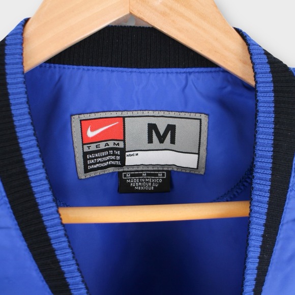 Vintage Nike Team Pullover Windbreaker Jacket Blue Black Men's Medium - Picture 3 of 4